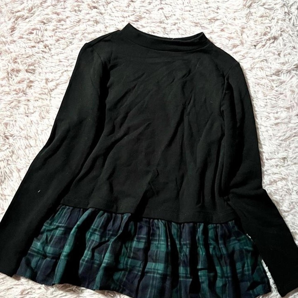 Dark Academia Schoolgirl Witchy Gothic Plaid Mock Neck Tunic Womens S Fairy Core